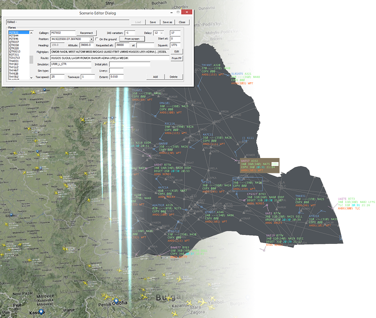 ATCOsim Scenario Editor and ADS-B Snapshot Import